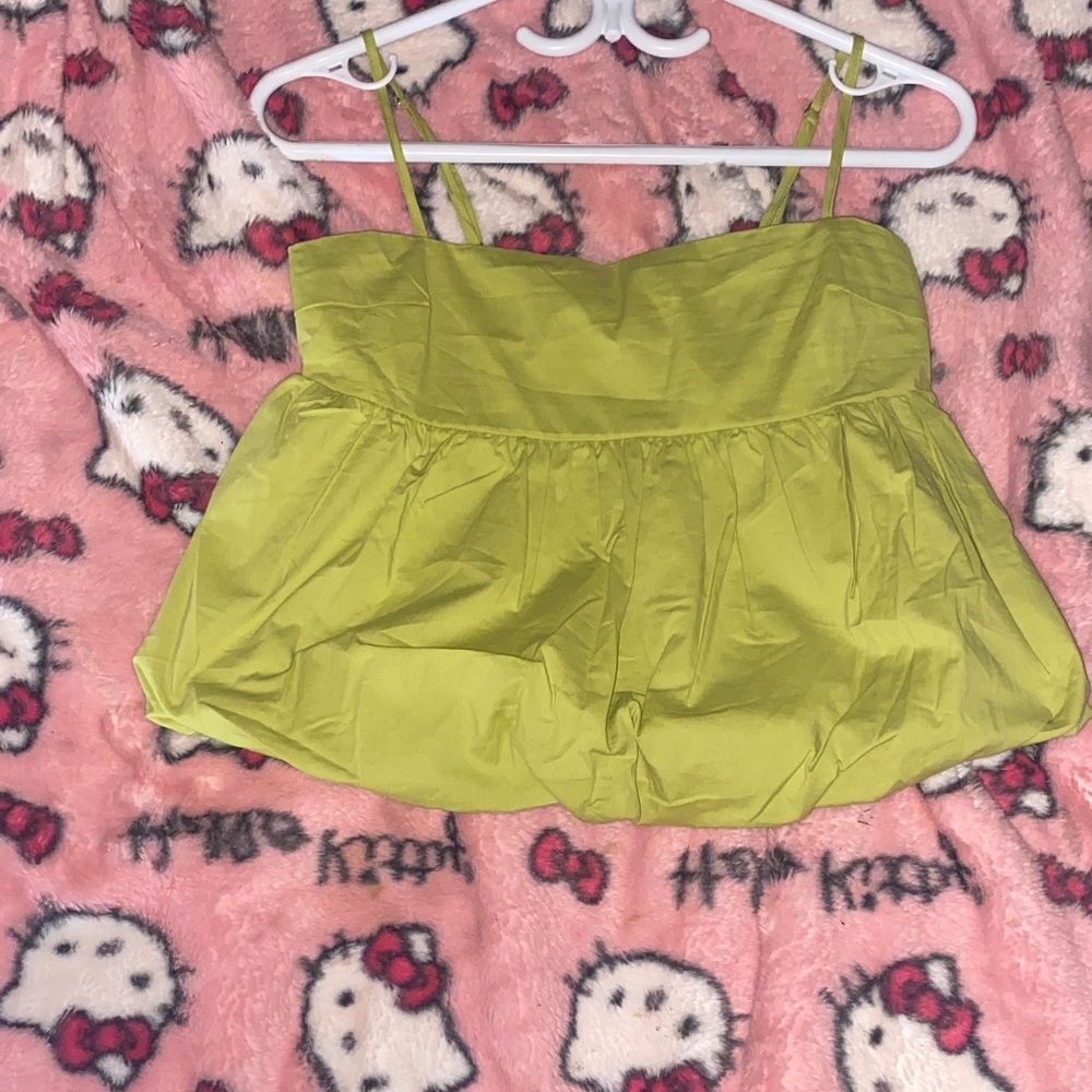 fashion nova green bubble shirt